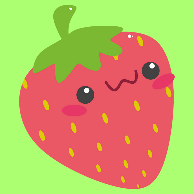 Strawberry Kawaii Cartoon